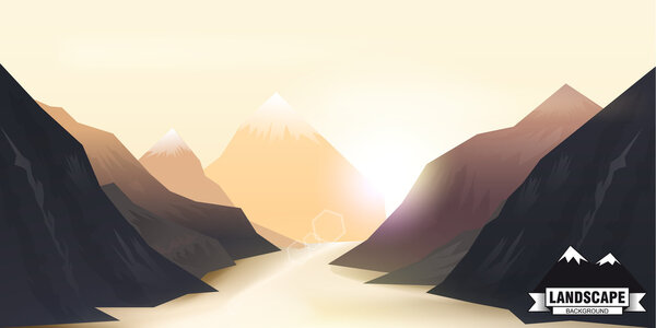 Landscape mountain background