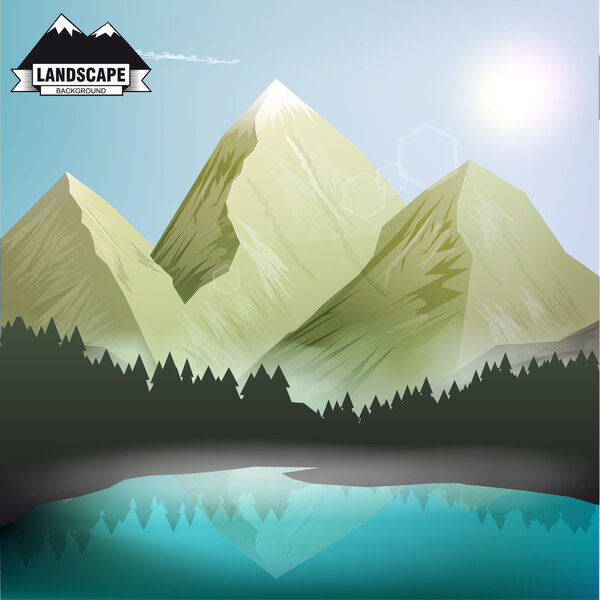 Landscape mountain background