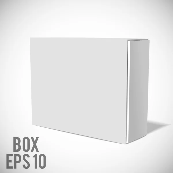 Белый ящик для упаковки — стоковый вектор
