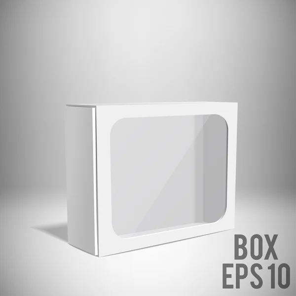 Caja de paquete blanco — Archivo Imágenes Vectoriales
