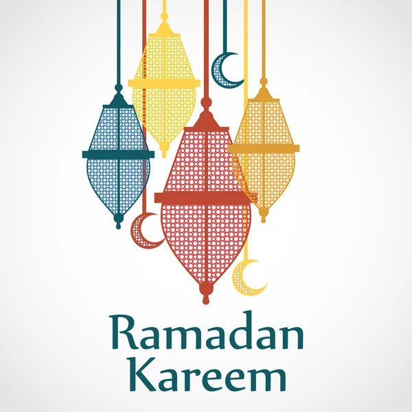 Ramadan achtergrond met Ramadan Kareem — Stockvector