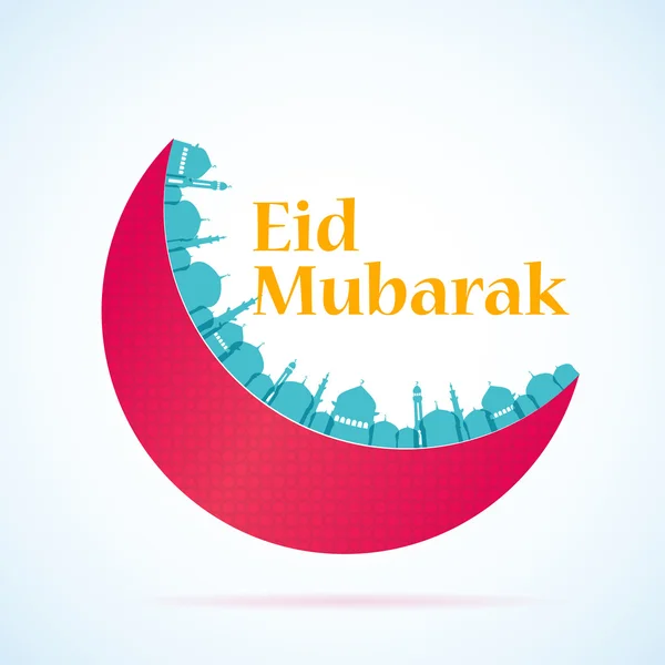 Eid Mubarak celebrations card — Stock Vector