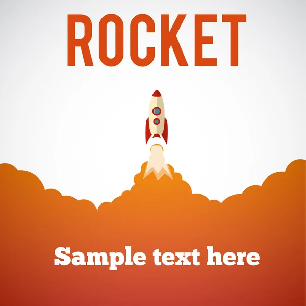 Rocket launch icon — Stock Vector