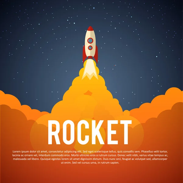 Rocket launch icon — Stock Vector