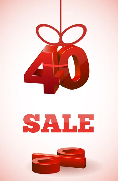 VENTA con 40 por ciento — Vector de stock