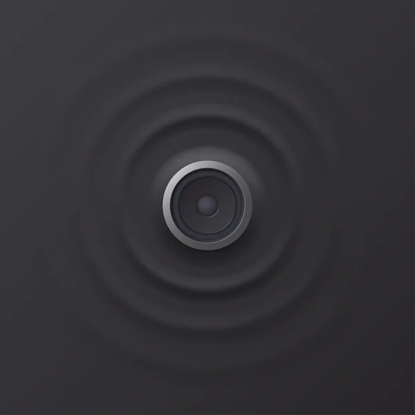 Haut-parleur audio noir — Image vectorielle