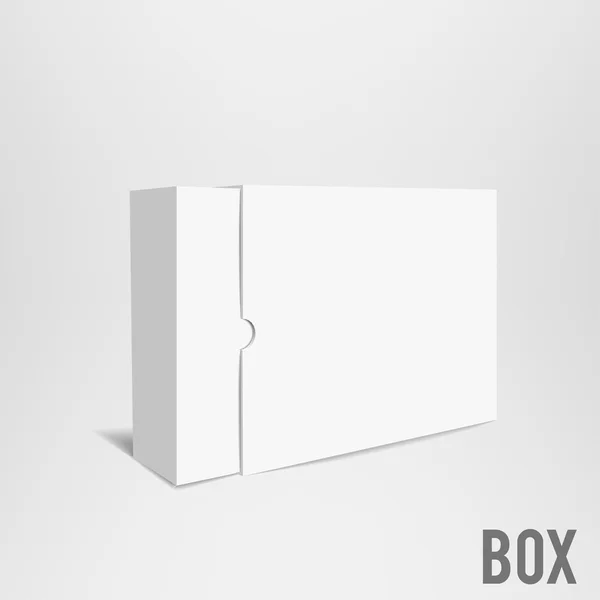 Witte pakket box — Stockvector