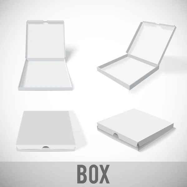 Boîtes d'emballage blanches — Image vectorielle