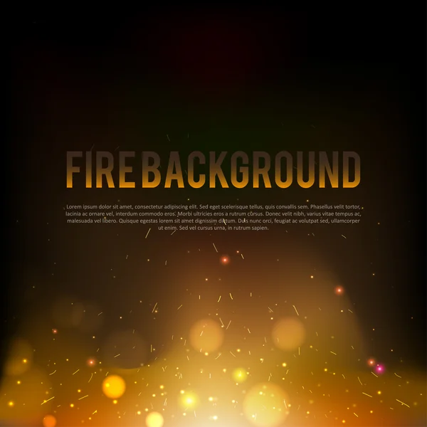 Yellow fire background — Stock Vector