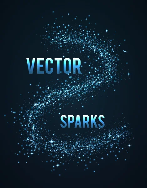 Modré jiskřičky pozadí — Stockový vektor