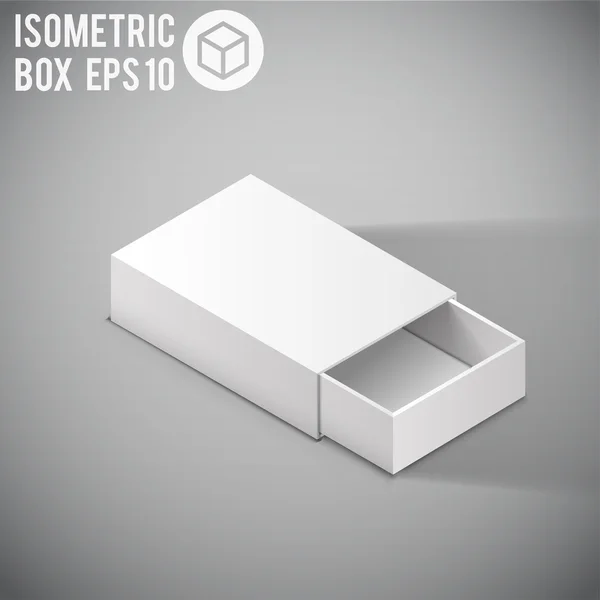 Белый макет коробки — стоковый вектор