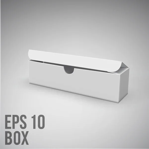 Caja de paquete blanco . — Vector de stock