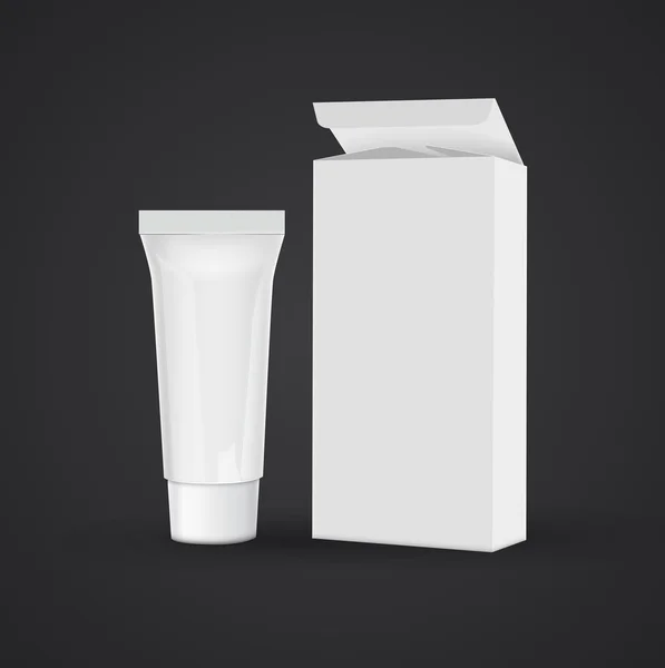 Weiße Kosmetikpakete — Stockvektor
