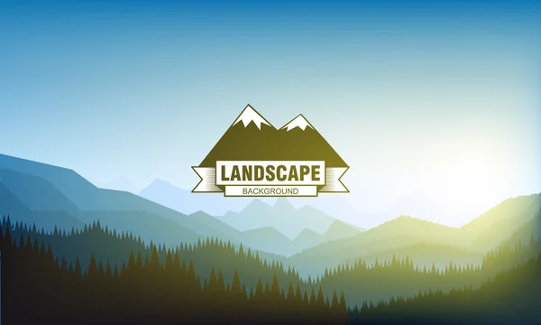 Paisaje montaña fondo — Vector de stock