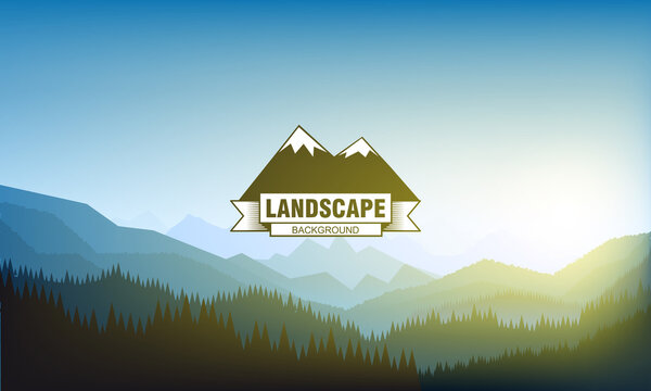 Landscape mountain background