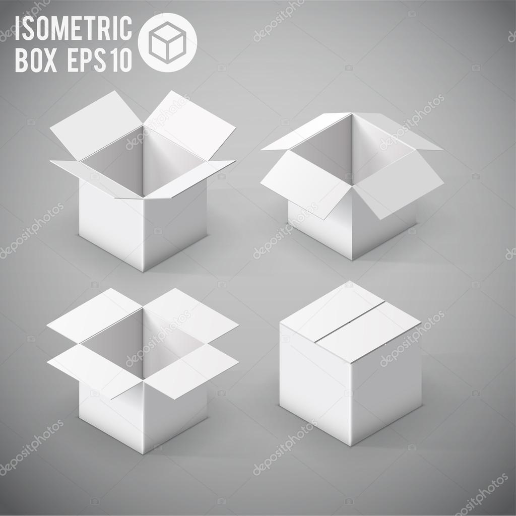 Download White isometric box mockup — Stock Vector © andrewvec ...