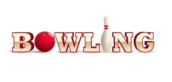 Bowling thème réaliste — Image vectorielle
