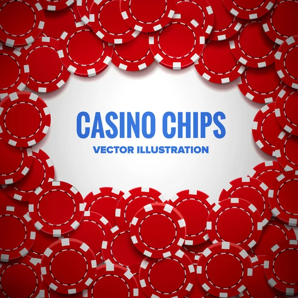 Fichas de casino com sombras — Vetor de Stock