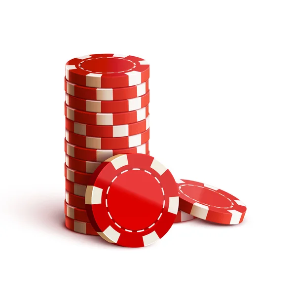 Stapel av casino chips — Stock vektor