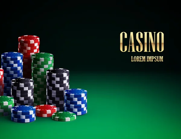 Casino fişleri yığını — Stok Vektör