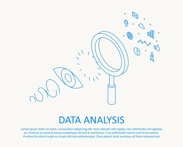 Begreppet dataanalys — Stock vektor