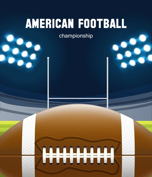 American football realistic theme — Stock Vector