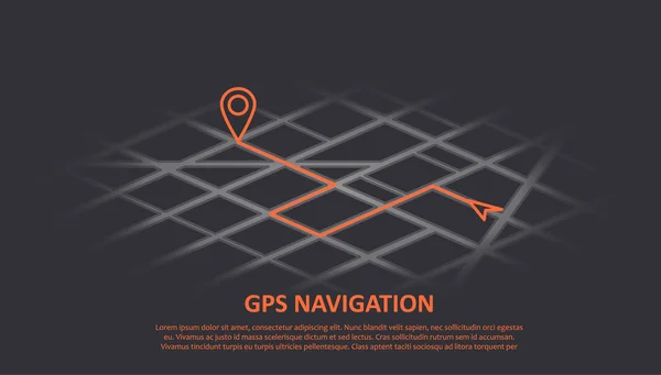 Gps navigation concept — Stock Vector