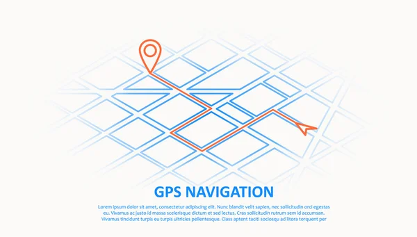 Gps navigation concept — Stock Vector