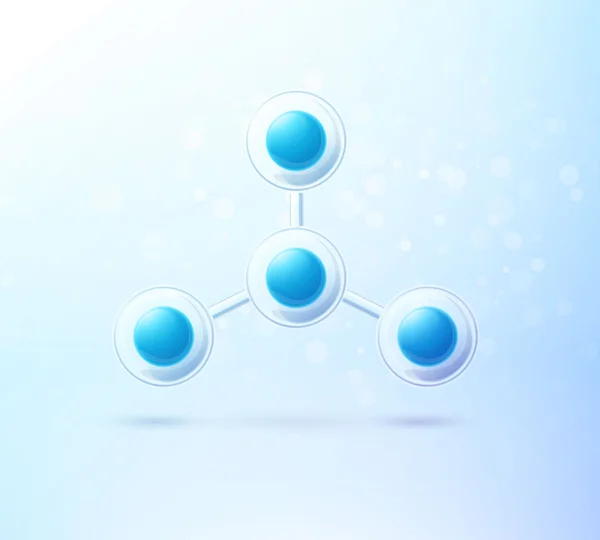 Absztrakt kék molekula — Stock Vector