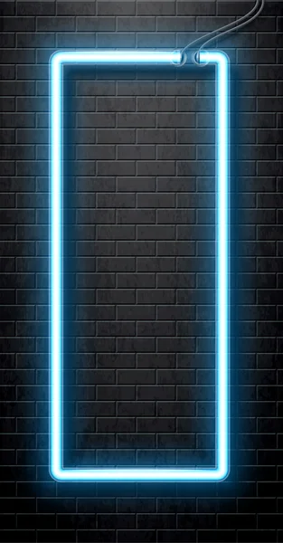 Néon lampe bleue — Image vectorielle