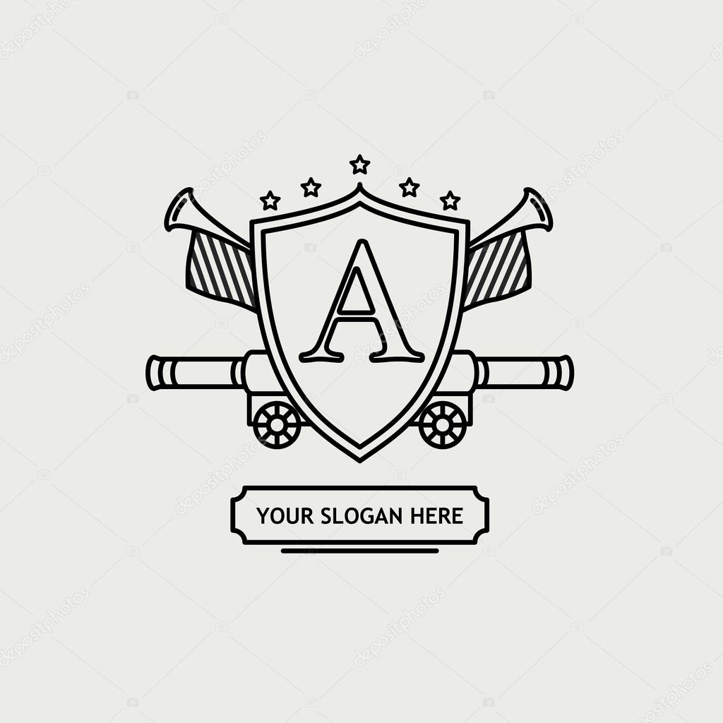Illustration of beautiful Heraldic sign on white background