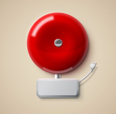 campana de alarma rojo