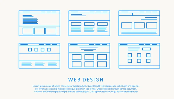 Konsep desain web - Stok Vektor