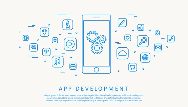 App development concept — Stock Vector