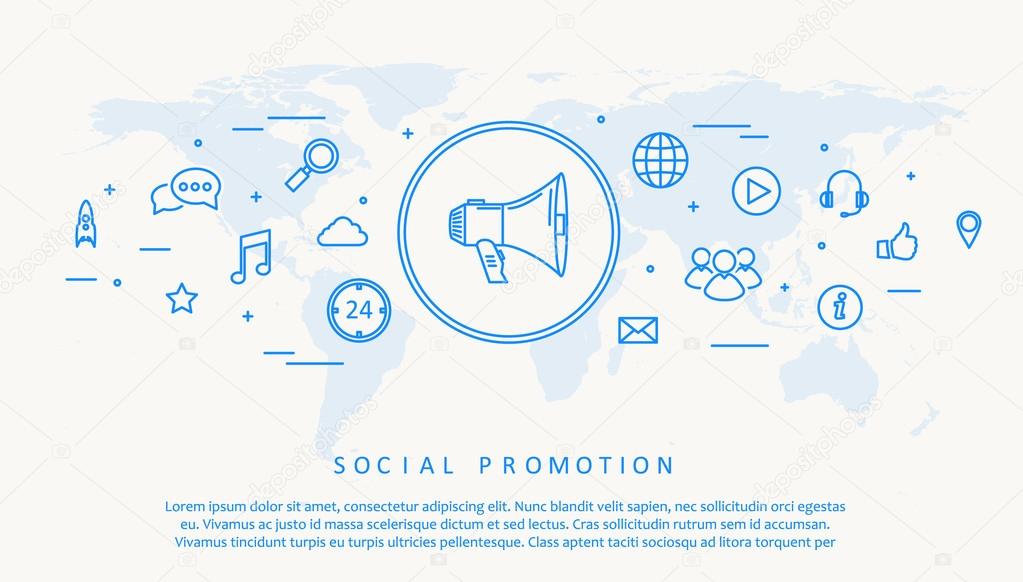 social promotion concept