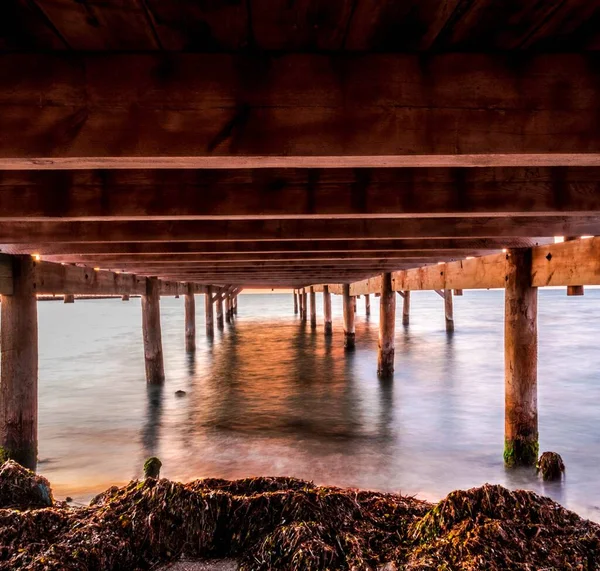 Embarcadero Playa Gola Alicante España — Foto de Stock