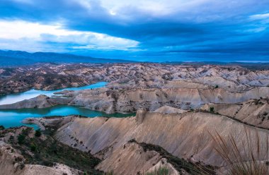 The swamp and ravines of Gebas at sunrise in Murcia, Spain