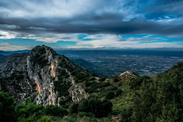 Spanya Valencia Alicante Arasındaki Benicadell Zirvesine Tırmanıyorum — Stok fotoğraf