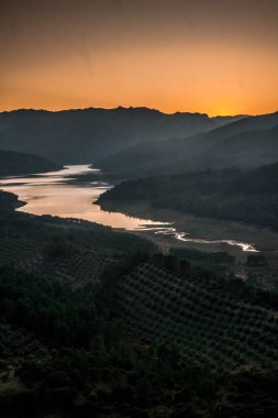 Hornos, Jaen, İspanya 'dan El tranco de Beas rezervuarı