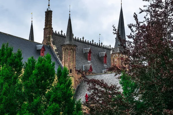 Bela Cidade Bruges Bélgica Com Edifícios Históricos Canais Encantadores — Fotografia de Stock