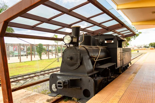 Goiania Railway Station Locomotive Train Station Goinia — Stock Photo, Image