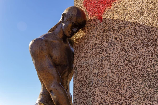 Monumento Alle Tre Razze Dettaglio Del Monumento Situato Nel Centro — Foto Stock