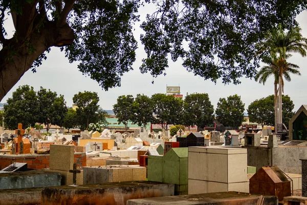 Foto Tomada Cementerio Park Goiania Foto Panorámica Del Cementerio Del —  Fotos de Stock