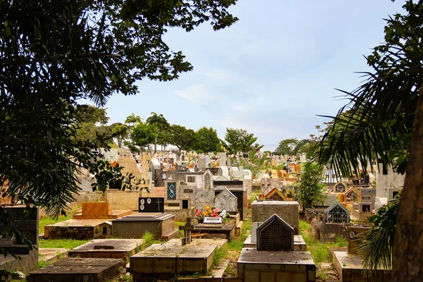 Foto Tomada Cementerio Park Goiania Foto Panorámica Del Cementerio Del —  Fotos de Stock