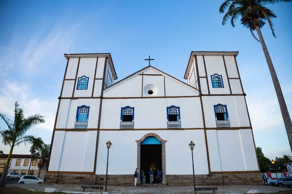 Igreja Paroquial Nossa Senhora Rosário Estilo Colonial Cidade Pirenópolis Goiás — Fotografia de Stock