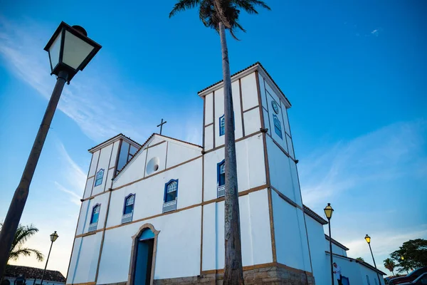 Parish Church Nossa Senhora Rosario Colonial Style City Pirenopolis Goias — стокове фото