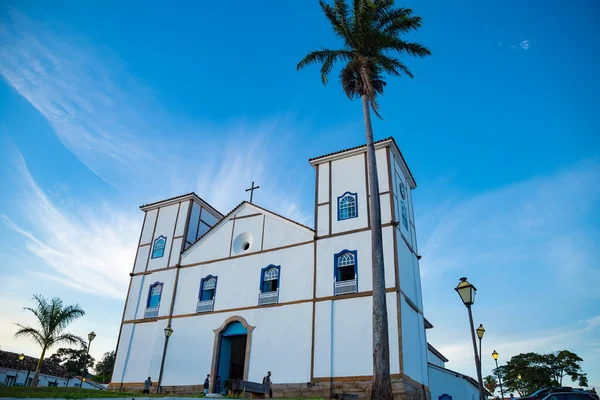 Igreja Paroquial Nossa Senhora Rosário Estilo Colonial Cidade Pirenópolis Goiás — Fotografia de Stock