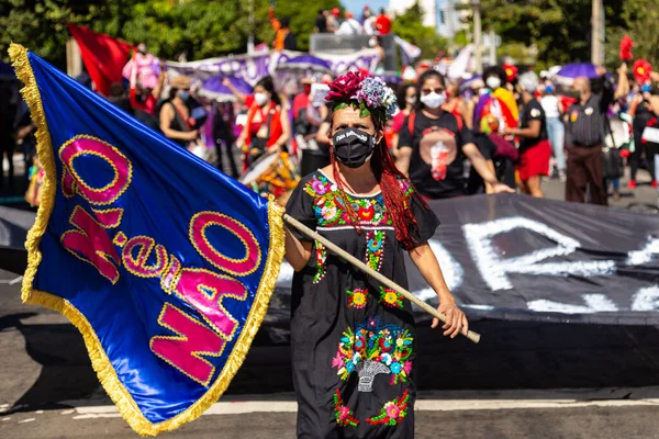 Foto Tomada Durante Una Protesta Contra Presidente Brasil Bolsonaro Acusado —  Fotos de Stock