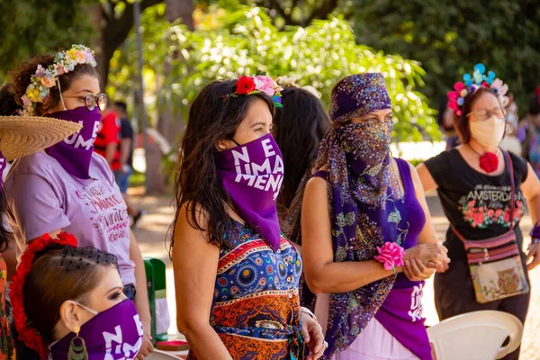 Fotografía Preparación Actuación Bloco Nao Nao Coro Mulher Canción Sin — Foto de Stock