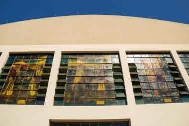 Goias 'taki Trindade şehrinde ebedi İlahi Babamızın Bazilika Tapınağı manzarası.